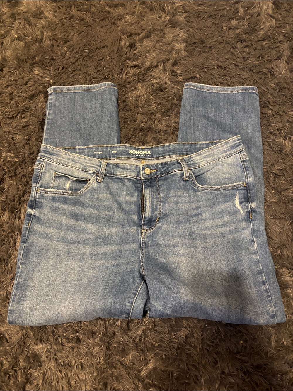 Sonoma Women's Medium Blue Straight Leg Jeans